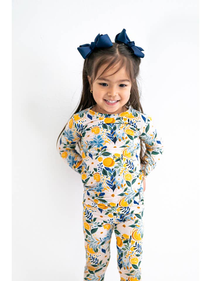 Love, Eloise - Wholesale Sleepwear Set - Kids - Kids Bamboo Long Sleeves Pajama Set - Clementine5