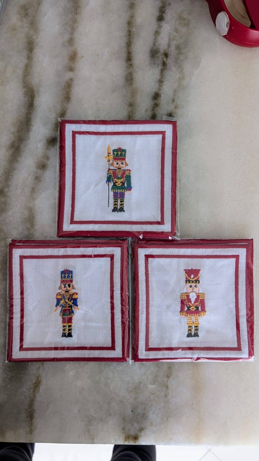ARIANDI - Wholesale Dinner & Cloth Napkin - Nutcracker Embroidered Cocktail Napkins – Set of 41