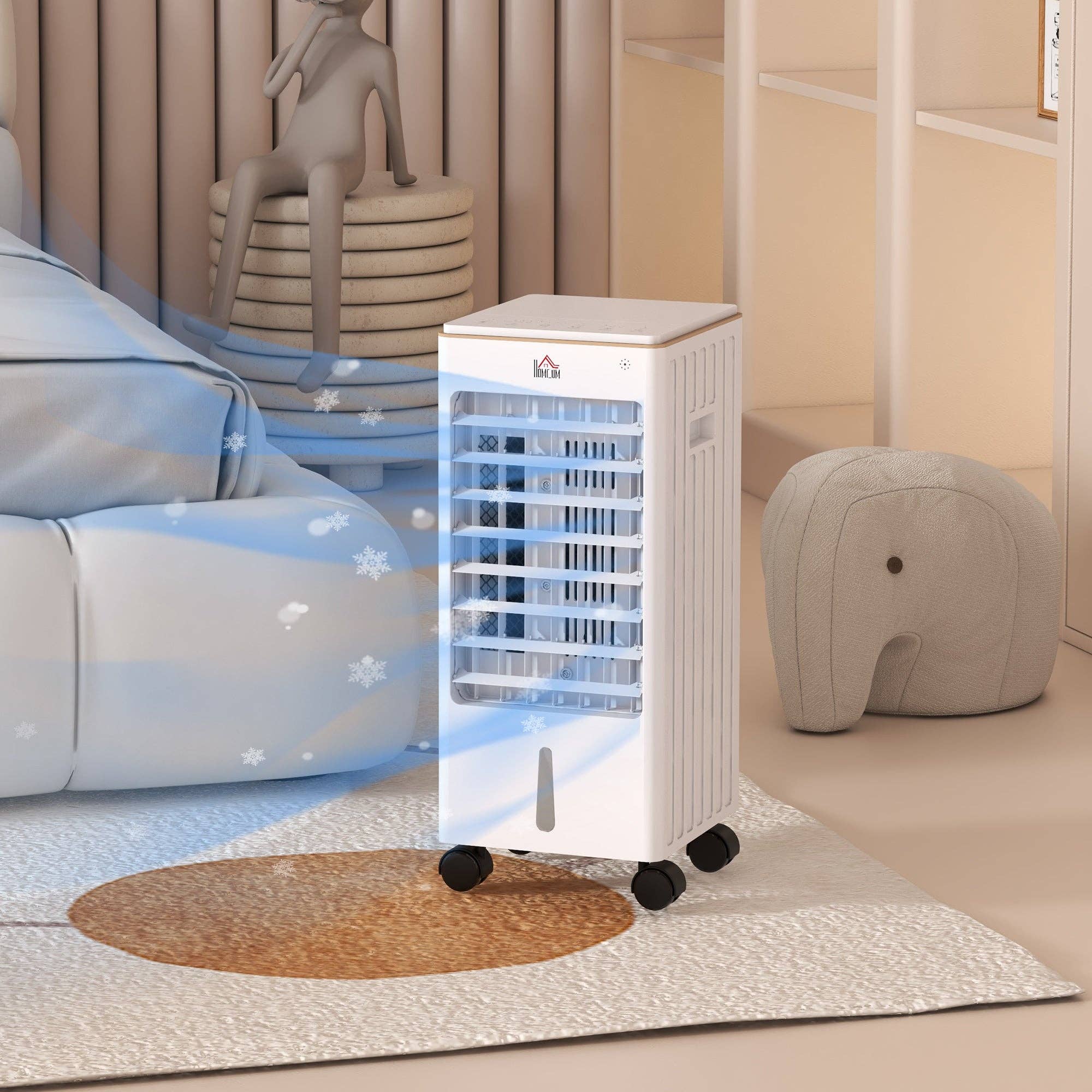 39F Inc. - Vente Appareils électroménagers - Refroidisseur d'air évaporatif 21" avec packs de glace, refroidissement 3-en-17