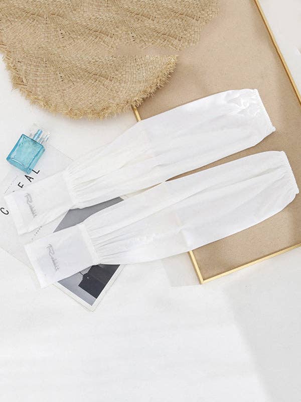 Sheer Trend – wholesale Armvärmare – Dam – Enfärgad Ice Silk Loose Solskyddshylsa1