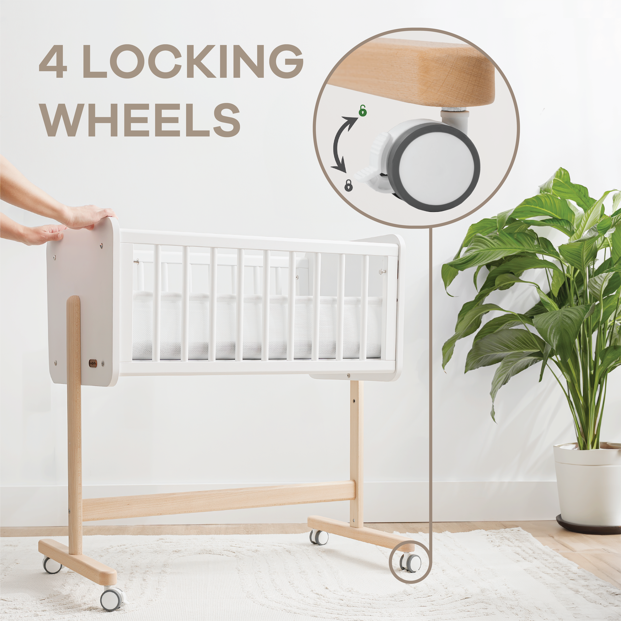 Comfy Cubs - Venta al por mayor Moisés - Bebés - Cuna de Madera para Bebés de Comfy Cubs3