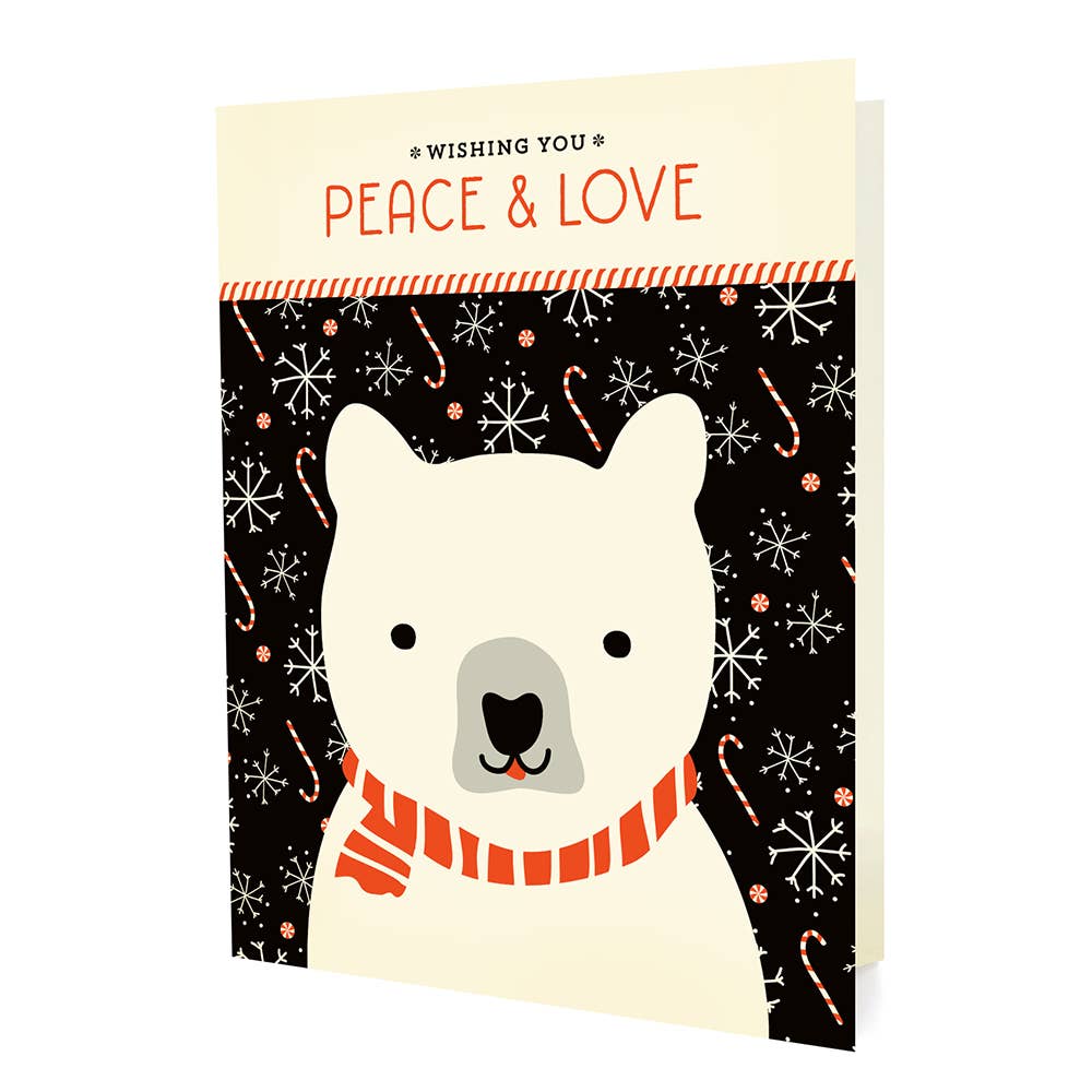 Night Owl Paper Goods - Wholesale Season's Greetings Card - Polar Peace Holiday Card0