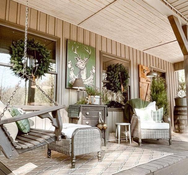 Olive Branch Farmhouse - Wholesale Canvas Art - Welcome to the Cabin Vintage Deer Head Canvas Wall Art4