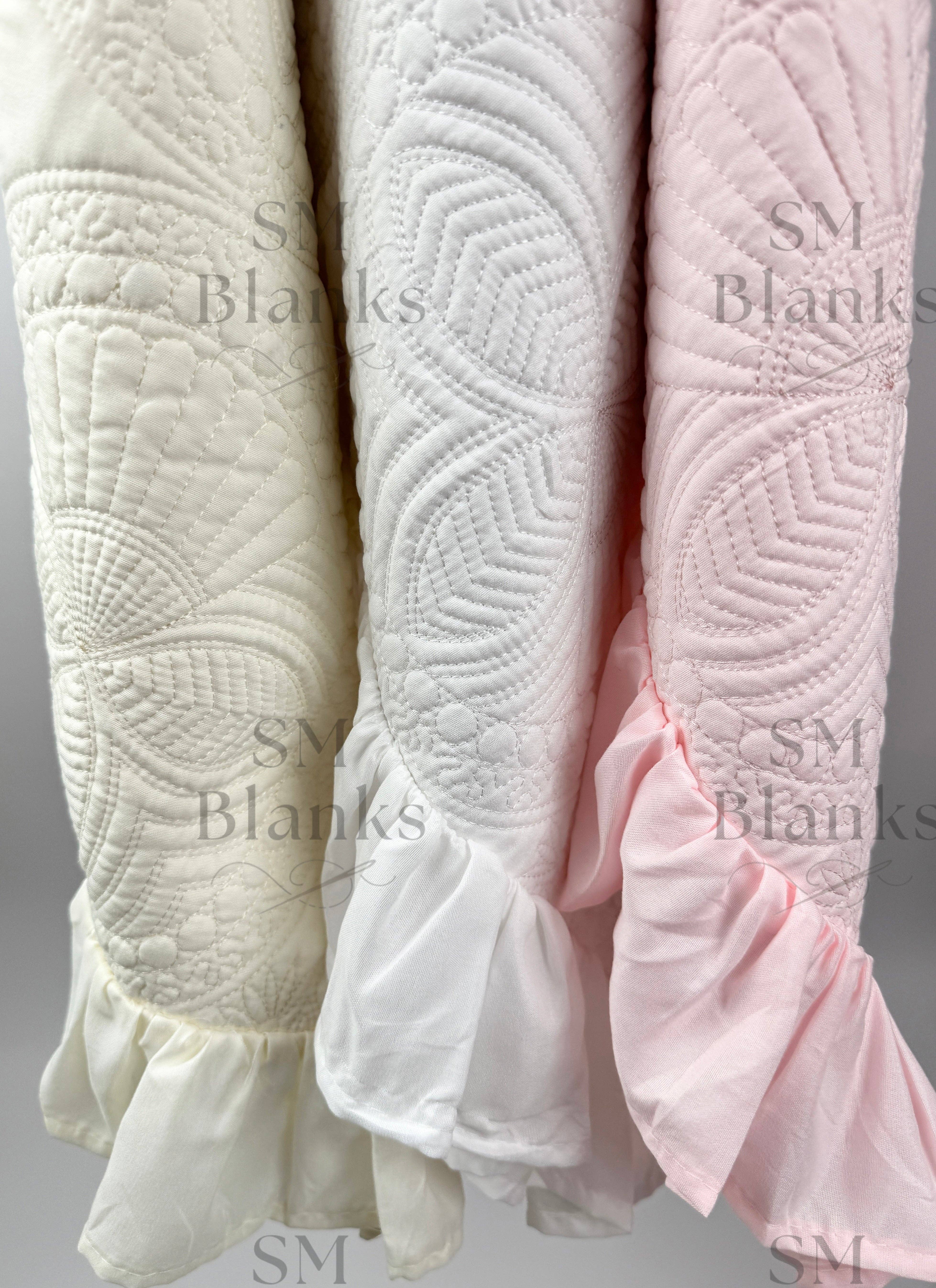 SM Blanks - Wholesale Bedding Pillowcase/Sham - White Ruffle Heirloom Pillow Sham7