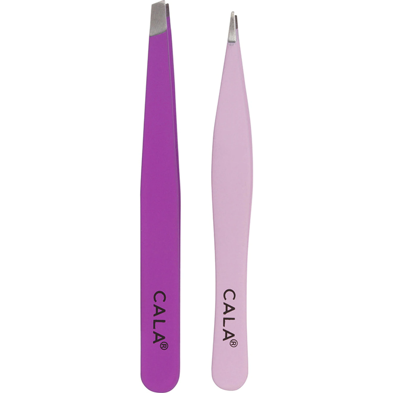 Best Beauty Group - Wholesale Tweezers - CALA Soft Touch: Tweezer Duo Fine Point & Slanted Set4