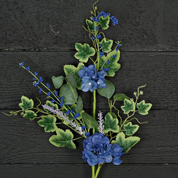 Impressive Enterprises, Inc. - Wholesale Artificial Flowers - 35625-24in Spray-Blue Hydrangea Garden5