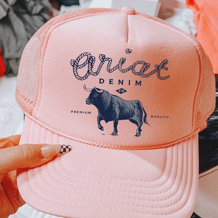 Trucker-Mütze aus Western-Denim für den Großhandel von ZZ Threadz