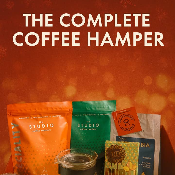 The complete coffee hamper for wholesale by The Studio Coffee.