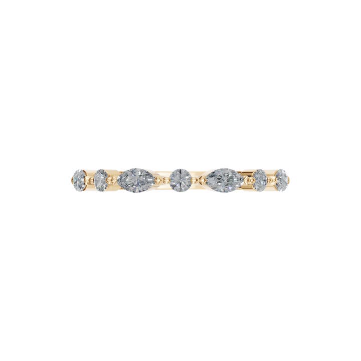 PureYou Jewelry – Engroshandel Vielsesring – Marquise diamantbånd, stabelbar ring, diamant vielsesring