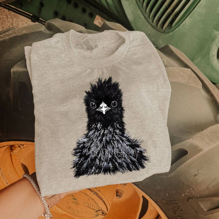 Faux Rhinestone Black Silkie DTF Heat Transfer for wholesale by Trendy Transfers