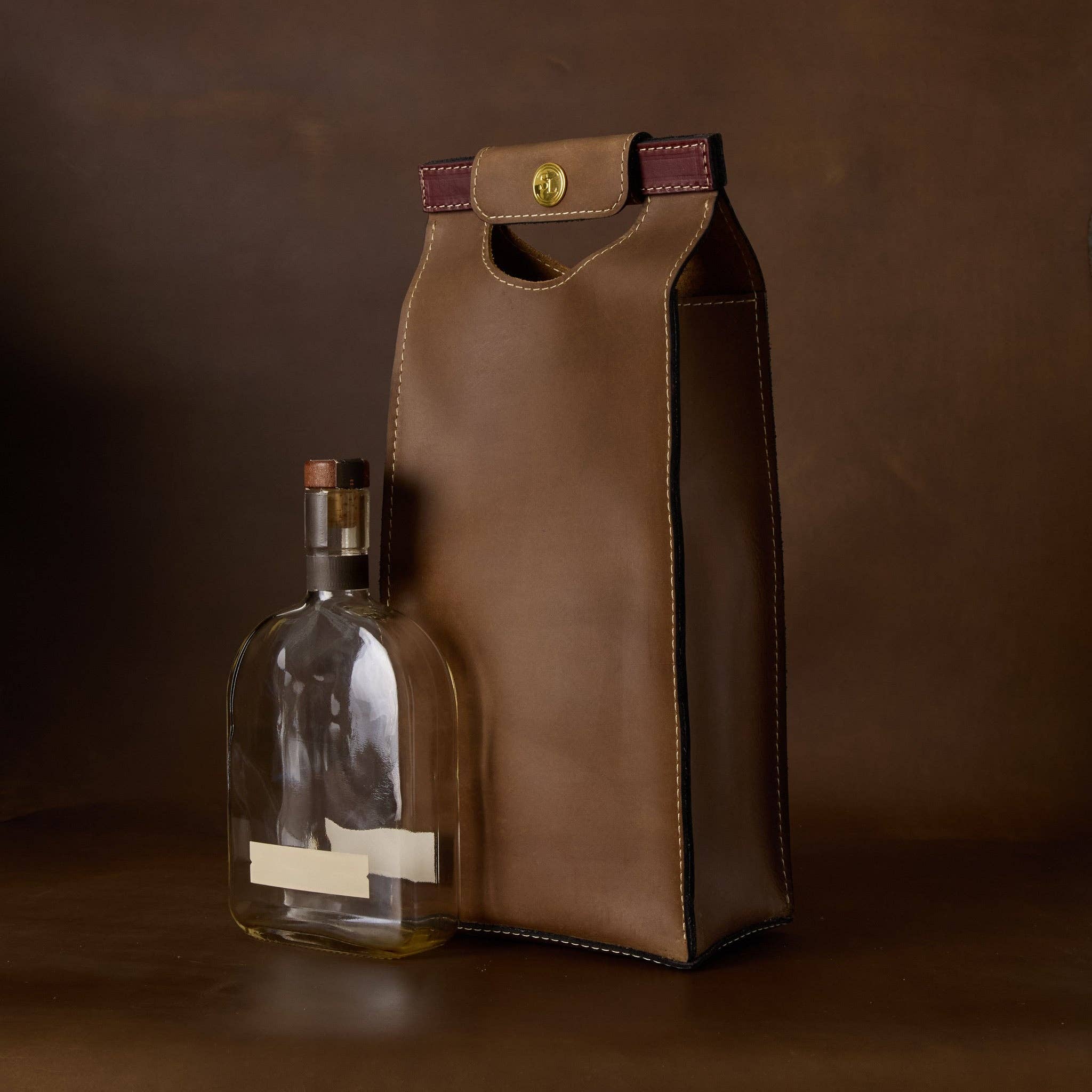 SouthLife Leather Goods - Wholesale Wine Tote - Wine Tote1