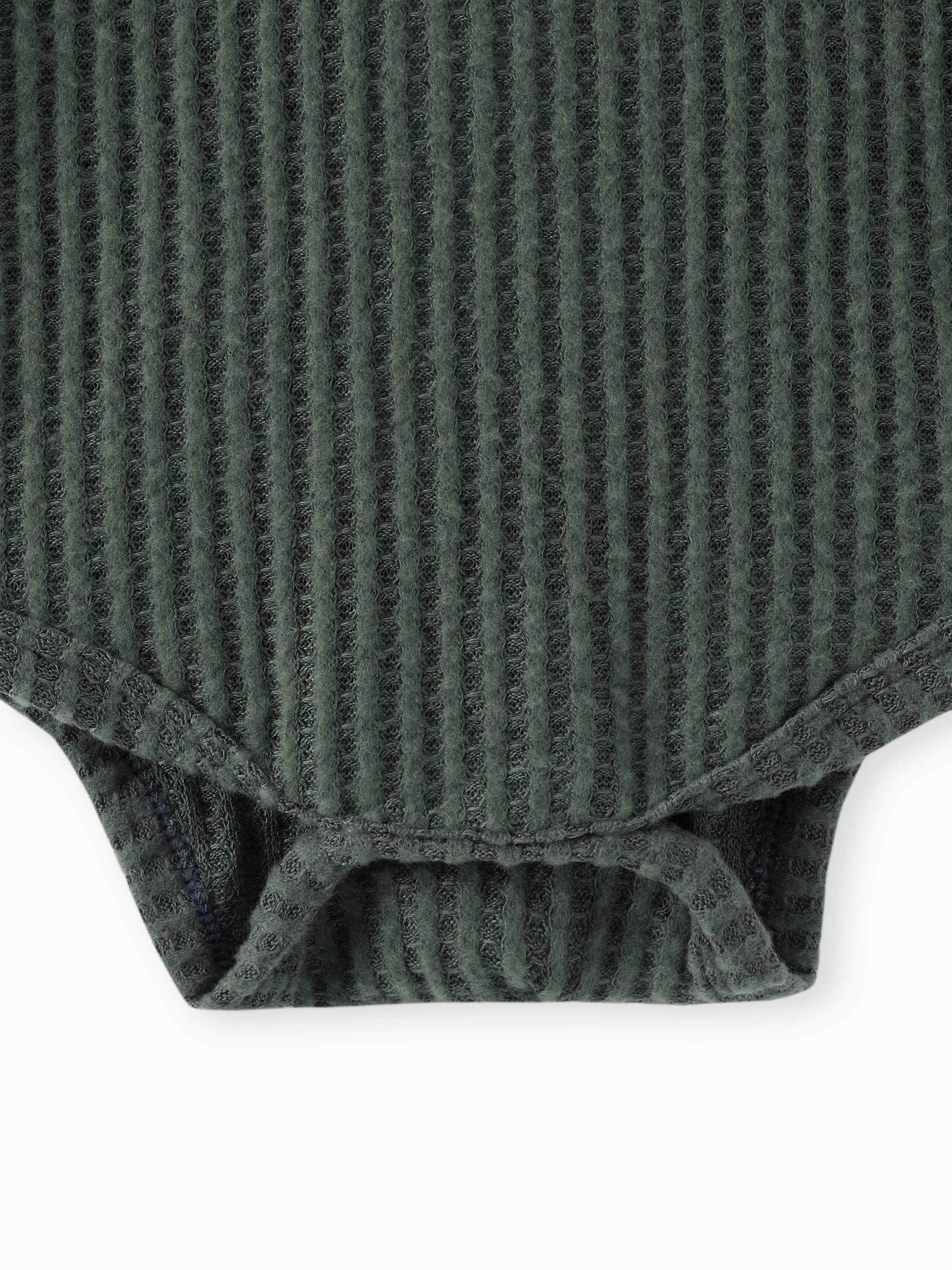 PatPat - Wholesale Clothing Set - Baby - 2pcs Solid Waffle Long-sleeve Baby Set32