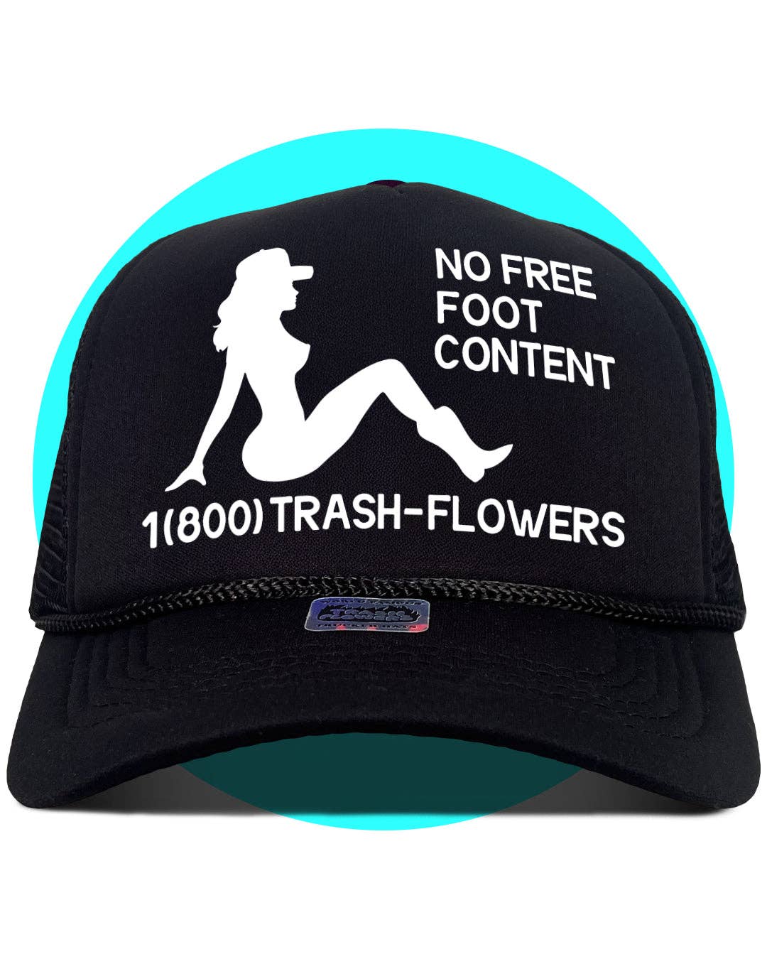 Trash Flowers Trucker Hats – Engroshandel Trucker hat - Unisex – Skralde-Blomster Mud Flap Pige Ingen Gratis Fodindhold Trucker Hat
