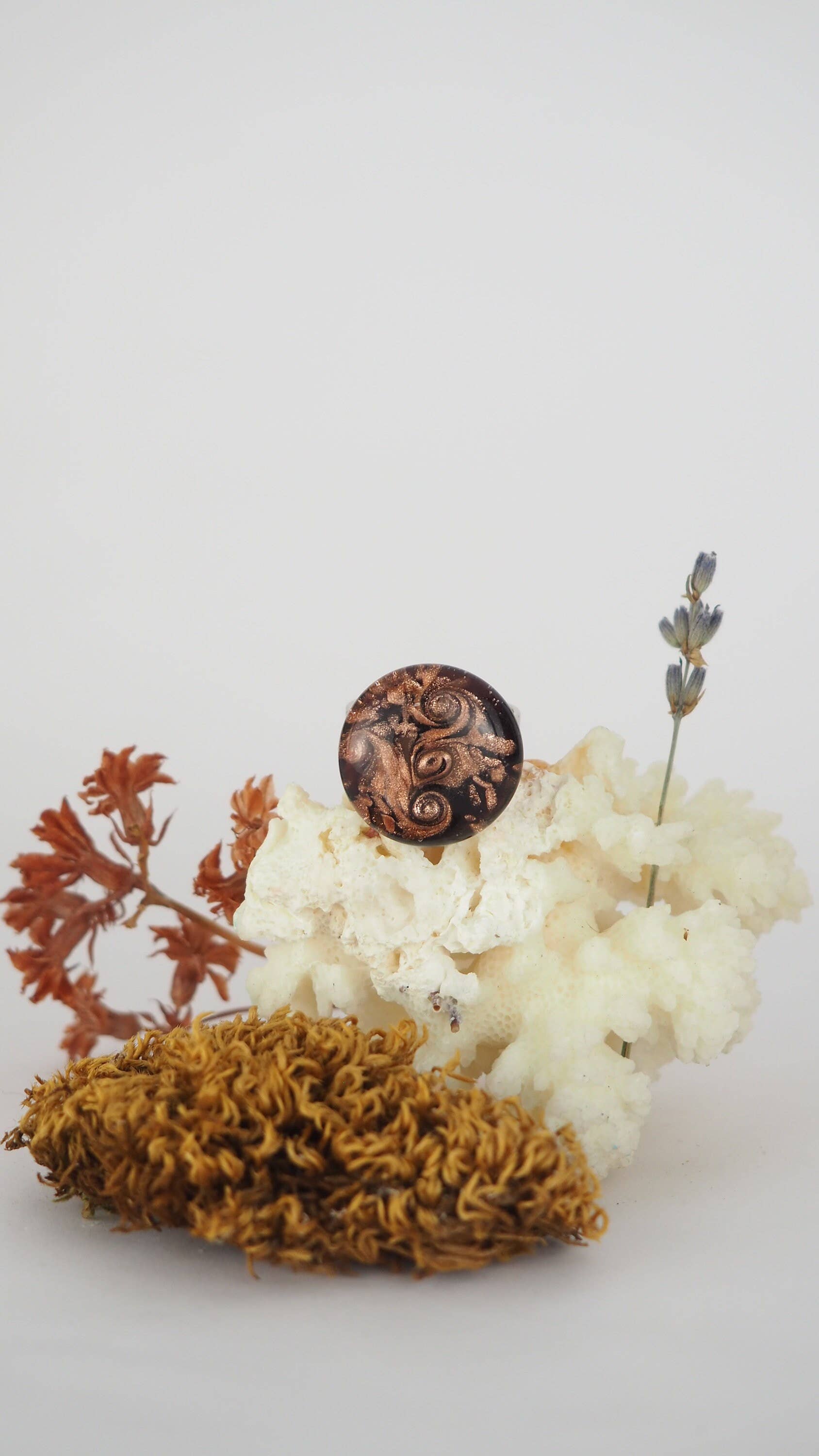 Drusilya Glass Art - Wholesale Cocktail/Statement Ring - Botein Ring Handmade Murano Glass Jewelry Lampworking2