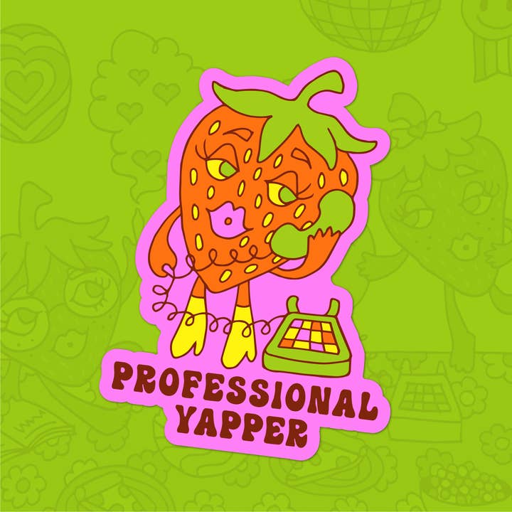 Professional Yapper Sticker for wholesale by Claire Morales