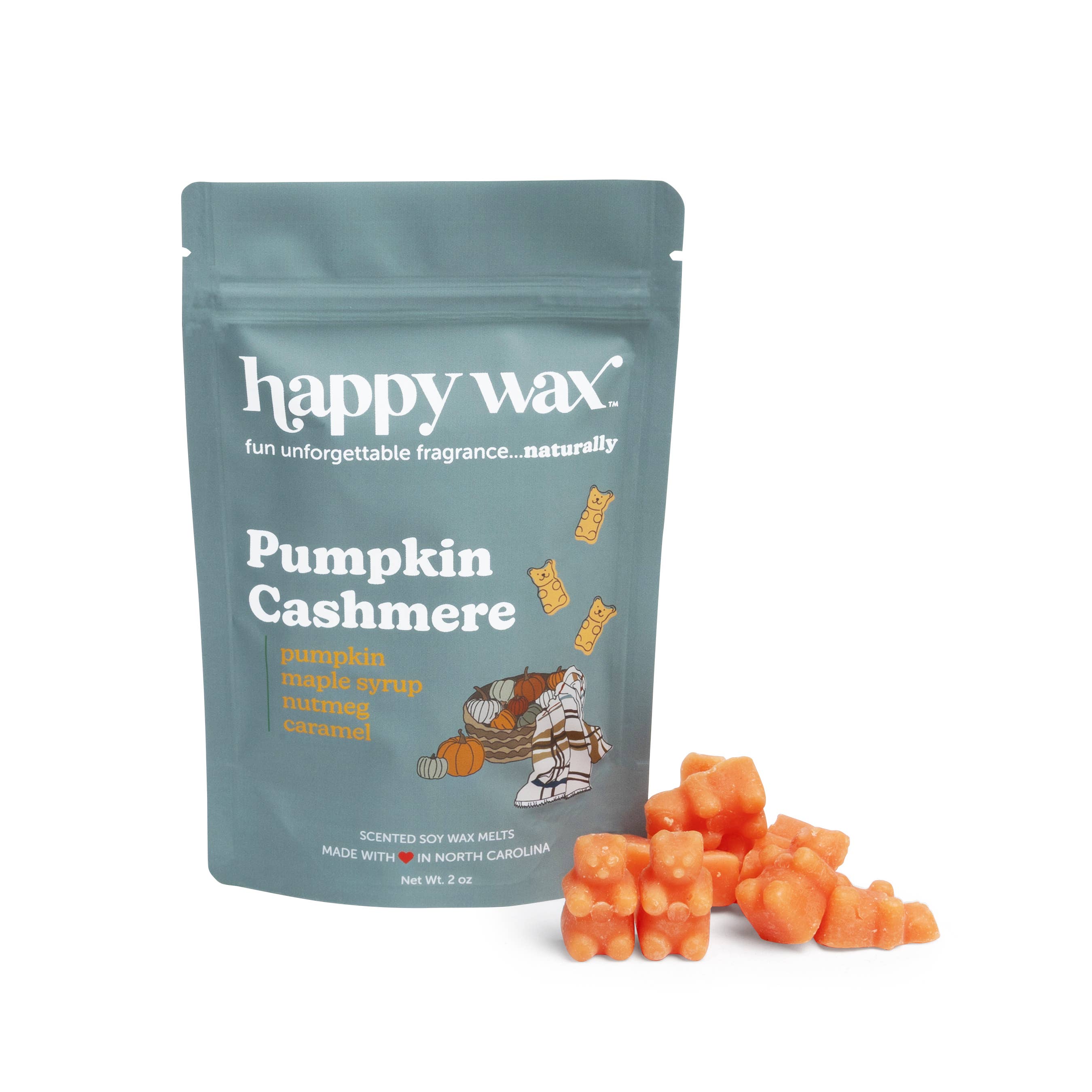 Happy Wax - Wholesale Wax Melt - Pumpkin Cashmere Wax Melts - Sample Pouch (2 oz)