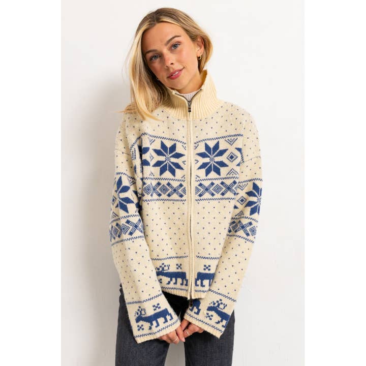 Favorite Girl - Venta al por mayor Chaqueta - Mujer - CHAQUETA NAVIDEÑA SELBUROSE CON CUELLO DE TORTUGA Y CREMALLERA