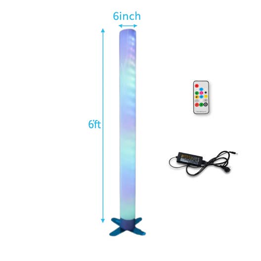 6 ft Sound-Reactive Sensory Light Tube – 6" LED Column for wholesale by Playlearn