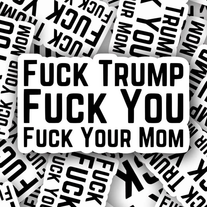 Fuck Trump Sticker | Anti-Trump Decal | FDT |Trump Sucks Vinyl Decal for wholesale by Sticky Bunny Stickers