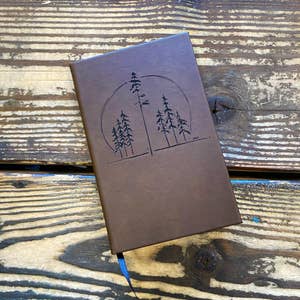 Leather Journal with Button Closure - Tree of Life