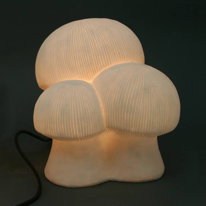 Large OUTDOOR Sandstone Mushroom Cluster Lamp for wholesale by Modern Eastern by Contrast Inc.