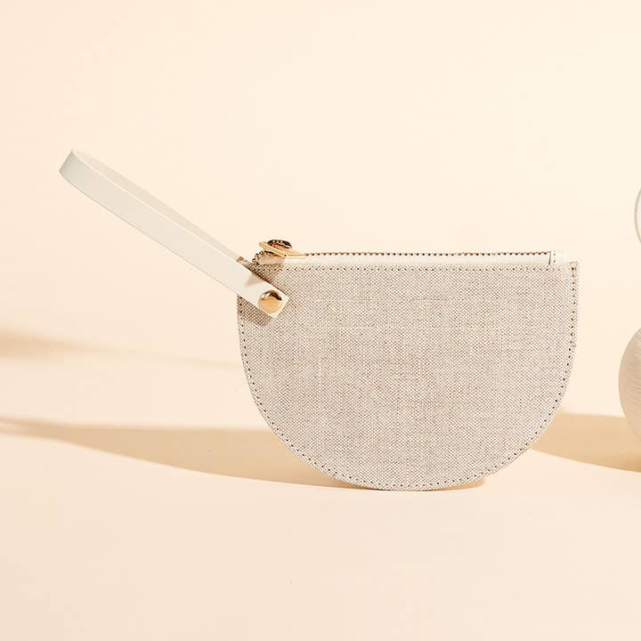 Maradji - Wholesale Coin Purse - Women's - LINEN WALLET IN RECYCLED LEATHER SIMONE0