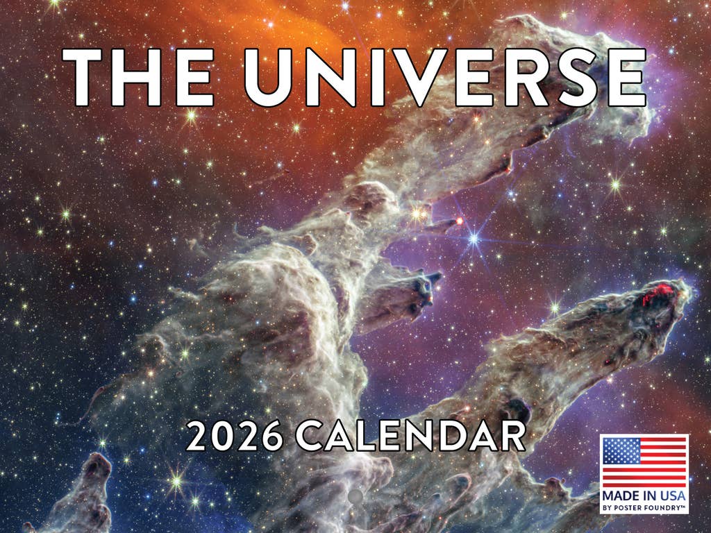 Multi Color Universe Astronomy Calendar 2026 Monthly for wholesale on Faire0