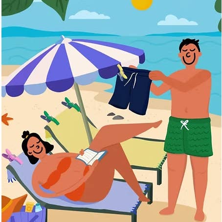 Evelynen Home - Wholesale Beach accessories - Extra Large Beach Towel Clips for Chair, Cruise Blue 3