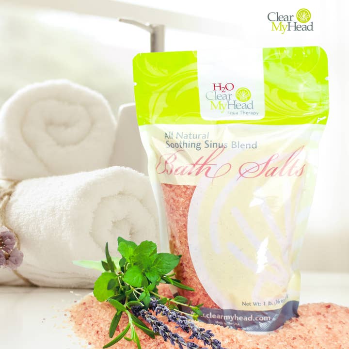 Clear My Head Ltd - Wholesale Bath Salts - Aqua Therapy 'H2O' Bath Salts In Stand Up Bag