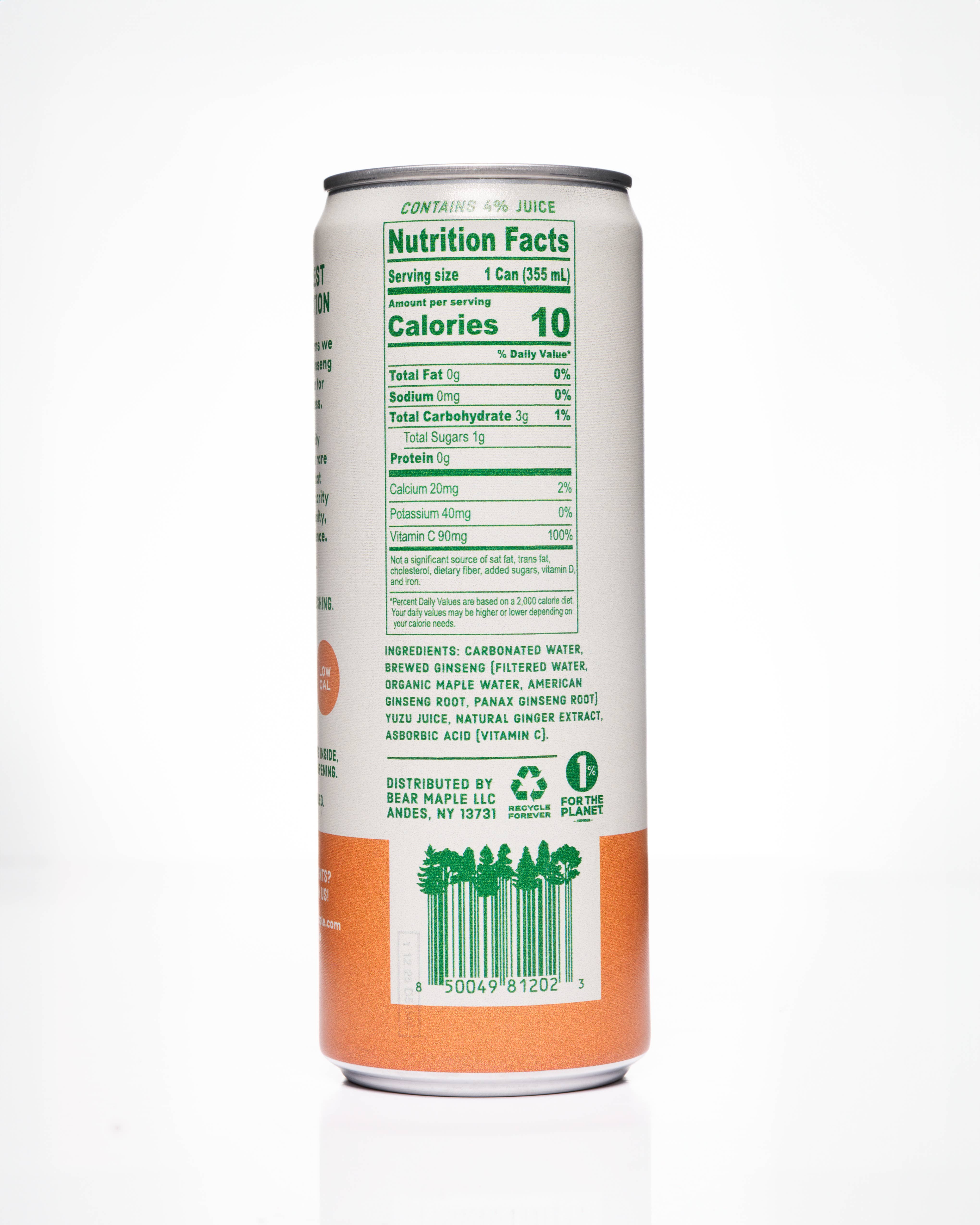 Bear Maple - Wholesale Soda/Carbonated Drink - Clean Soda, Ginger Citrus2