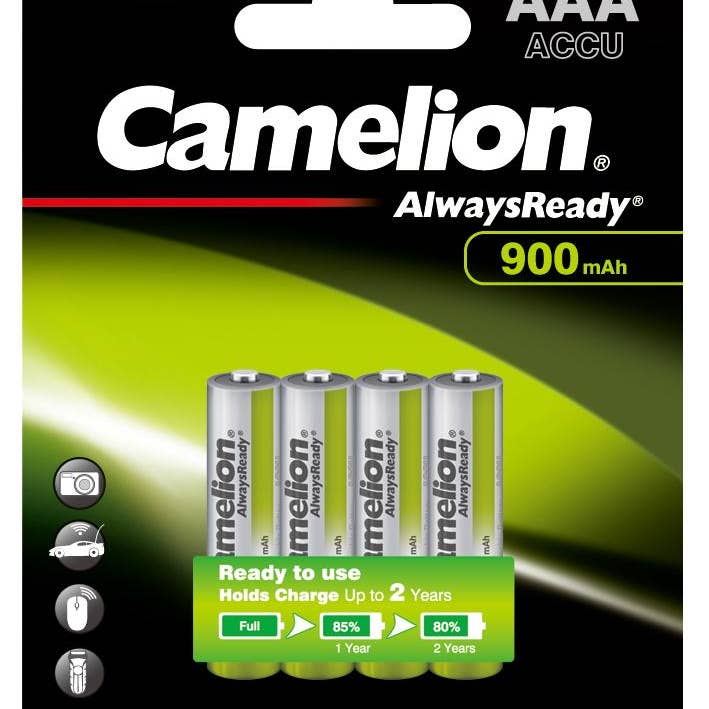 Camelion AAA Always Ready 900mAh Rechargeable Battery - 4 for wholesale by Camelion Battery