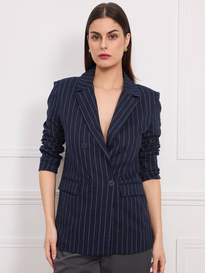 KICHIC – Blusão - Mulher por atacado – Casaco às riscas D60704