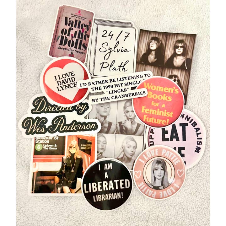 Literary by Ava - Wholesale Sticker - 24/7 Sylvia Plath Kiss-Cut Waterproof Sticker2