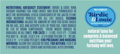 Worthy - Wholesale Voer - Kat - Birdie & Louie Tuna Tuesday Nat Cat Food Case met 12 blikjes van 3 oz2