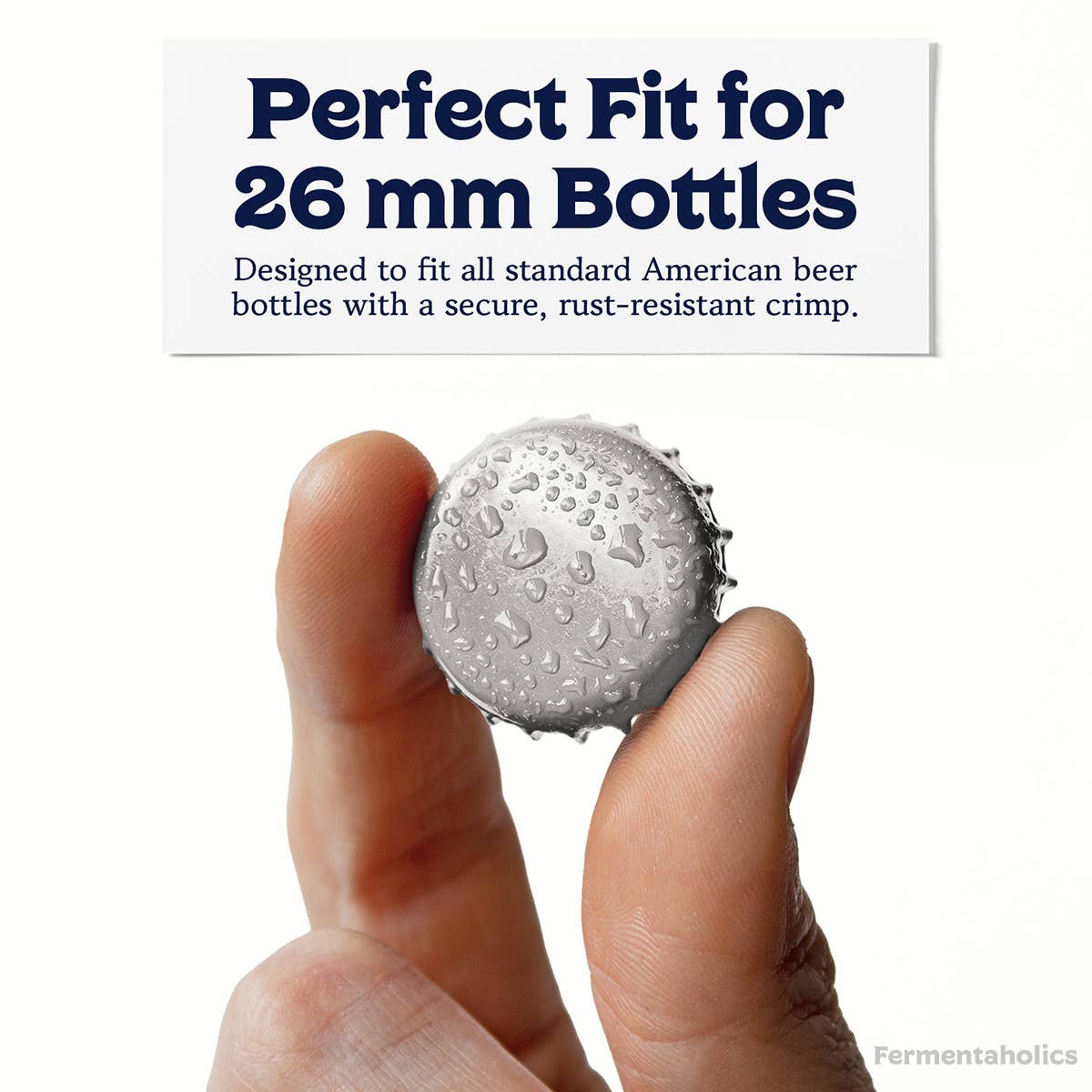 Fermentaholics - Wholesale Bottle/Wine Opener - Fermentaholics Silver Beer Bottle Caps - 144 Count1
