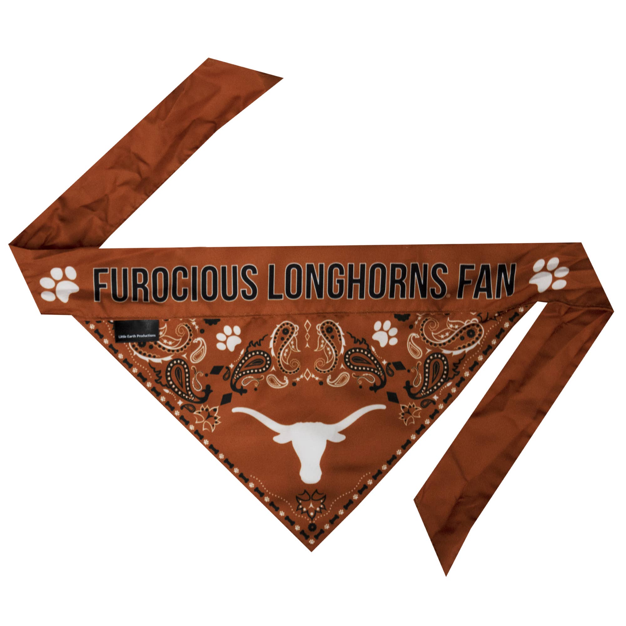 Little Earth Productions - Wholesale Pet Bandana - Dog - NCAA Texas Longhorns Reversible Pet Bandana1