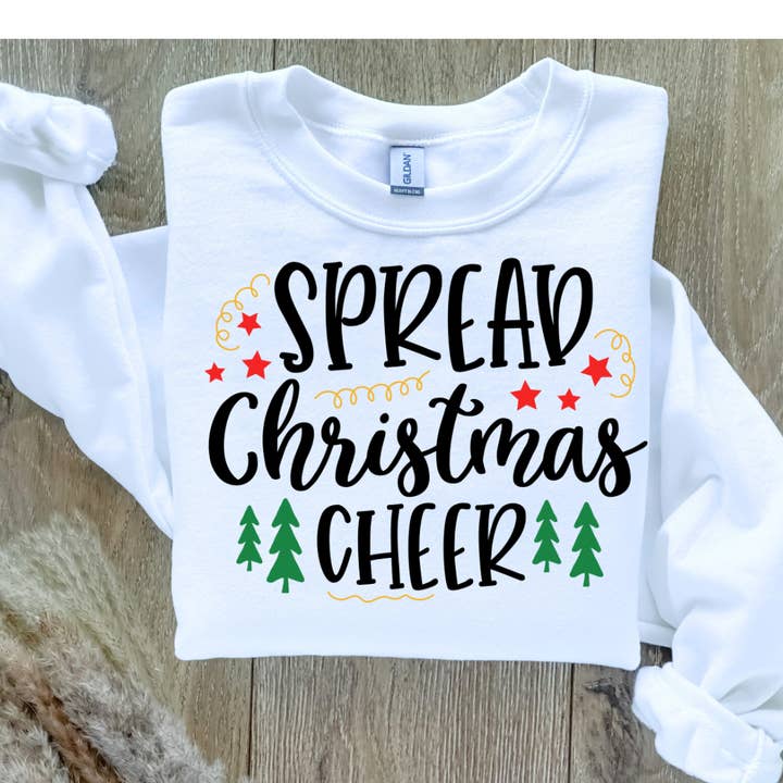 Felpa natalizia Spread Christmas Cheer per la vendita all'ingrosso da parte di Londas Trendy Tees