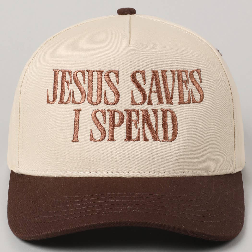 Fashion City - Wholesale Trucker Hat - Unisex - JESUS SAVES I SPEND Embroidery Trucker Hat28