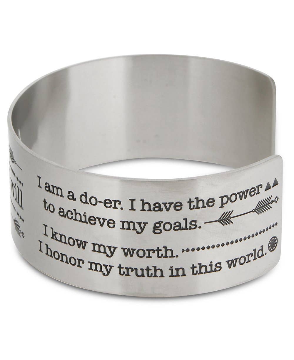 Culture Spot - Wholesale Cuff Bracelet - I Can And I Will Stainless Steel Inspirational Cuff Bracelet1