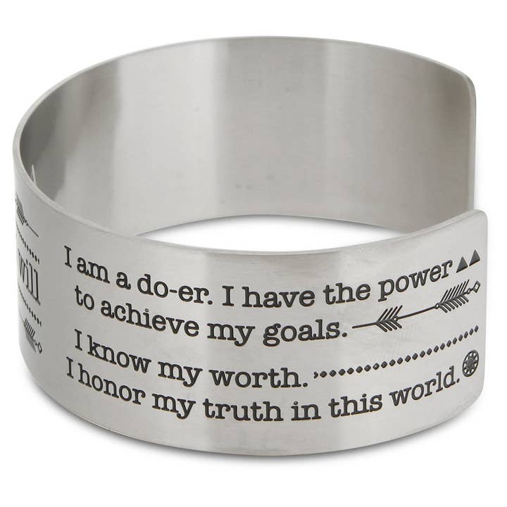 Culture Spot - Wholesale Cuff Bracelet - I Can And I Will Stainless Steel Inspirational Cuff Bracelet1