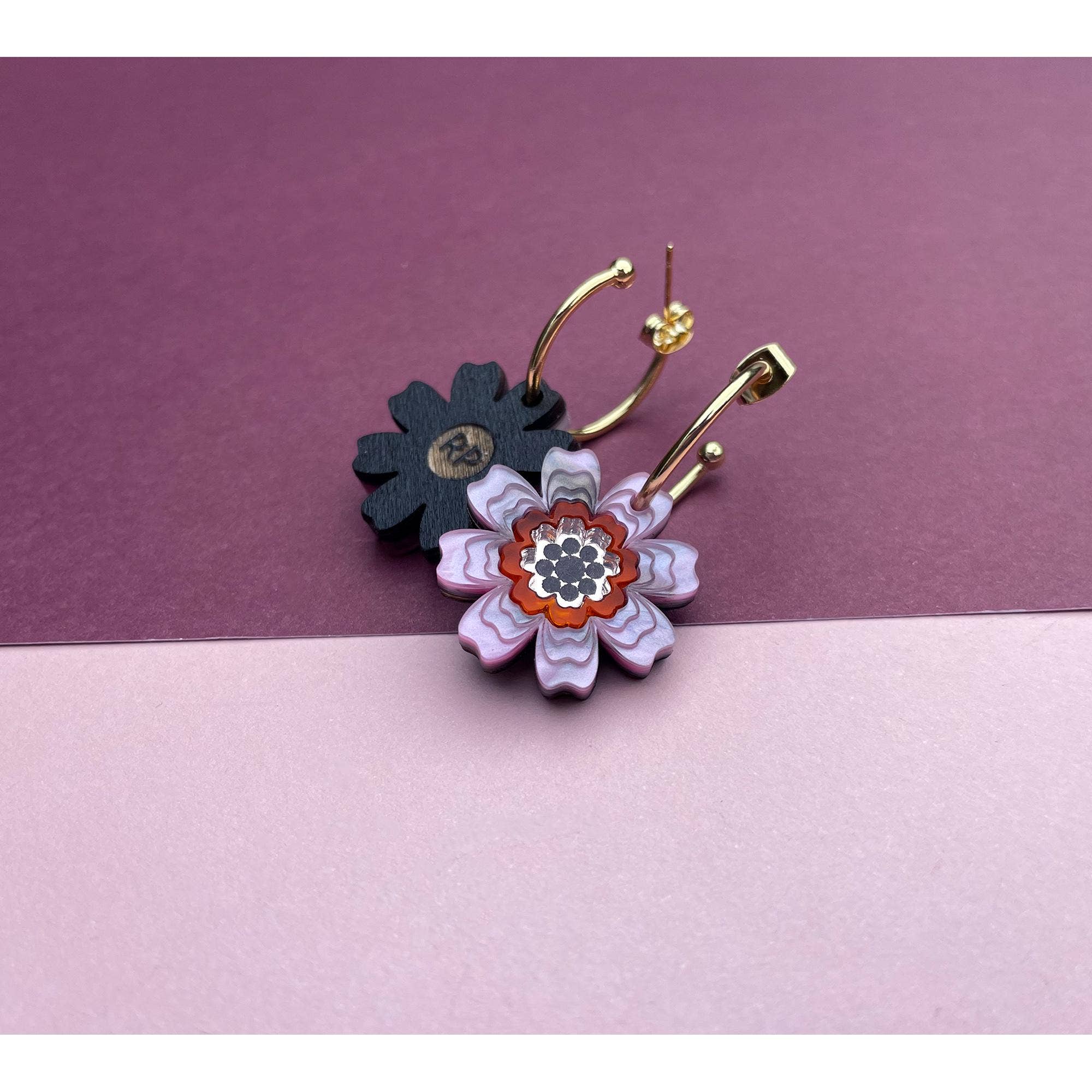 Rosa Pietsch - Vente Créoles - Créoles florales Agnes Daisy : marbre rose1