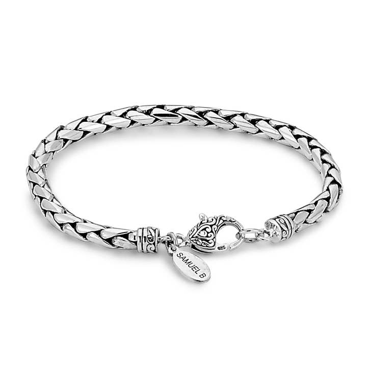 SS Interlocking Chain Bracelet With Losbter Clasp for wholesale by Eli Pebble