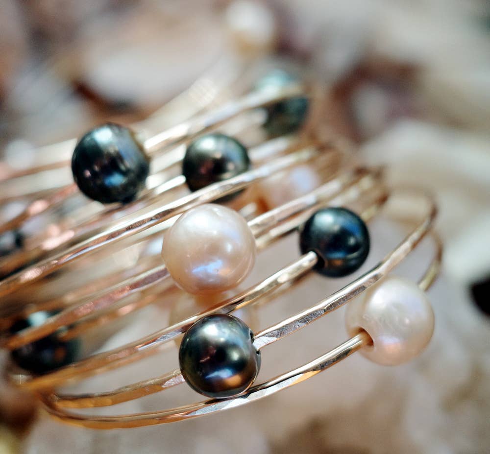 Flotsam & Co. Hawaii - Wholesale Bangle Bracelet - Custom Bangle with Pink Edison Pearl6