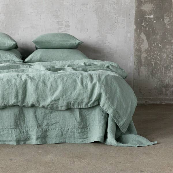 LinenMe - Wholesale Duvet Cover - Linen Duvet Spa Green Stone Washed