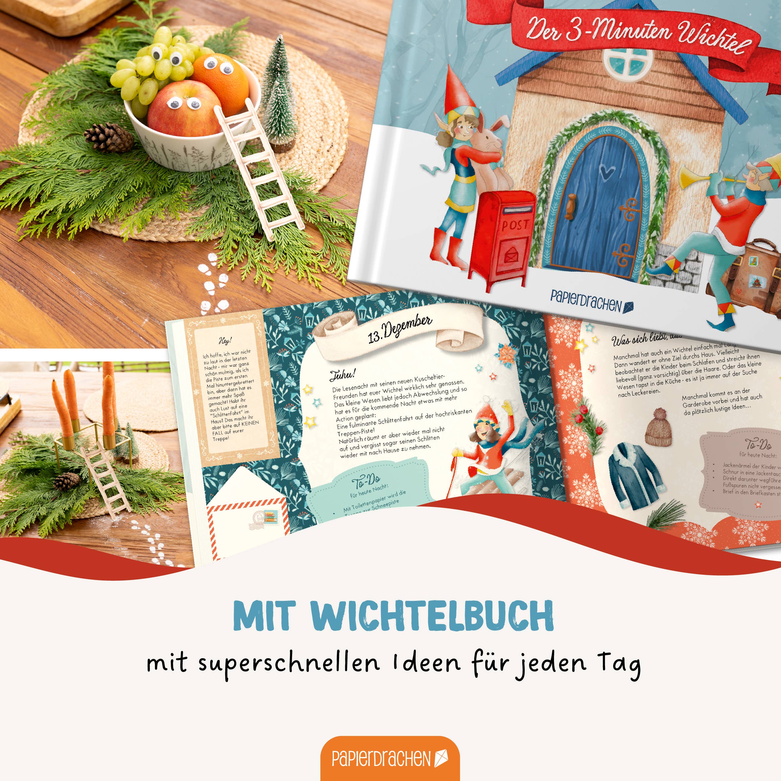 Papierdrachen – wholesale Adventskalender – Jultomtesset - set 12