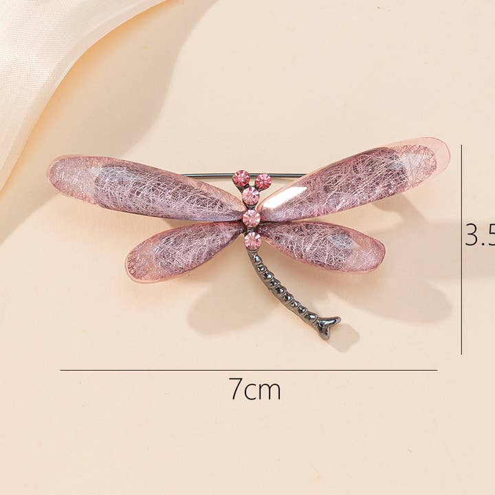 Dragonfly Fantasy Brooch 23PEBRO017 for wholesale by Blossom bijoux