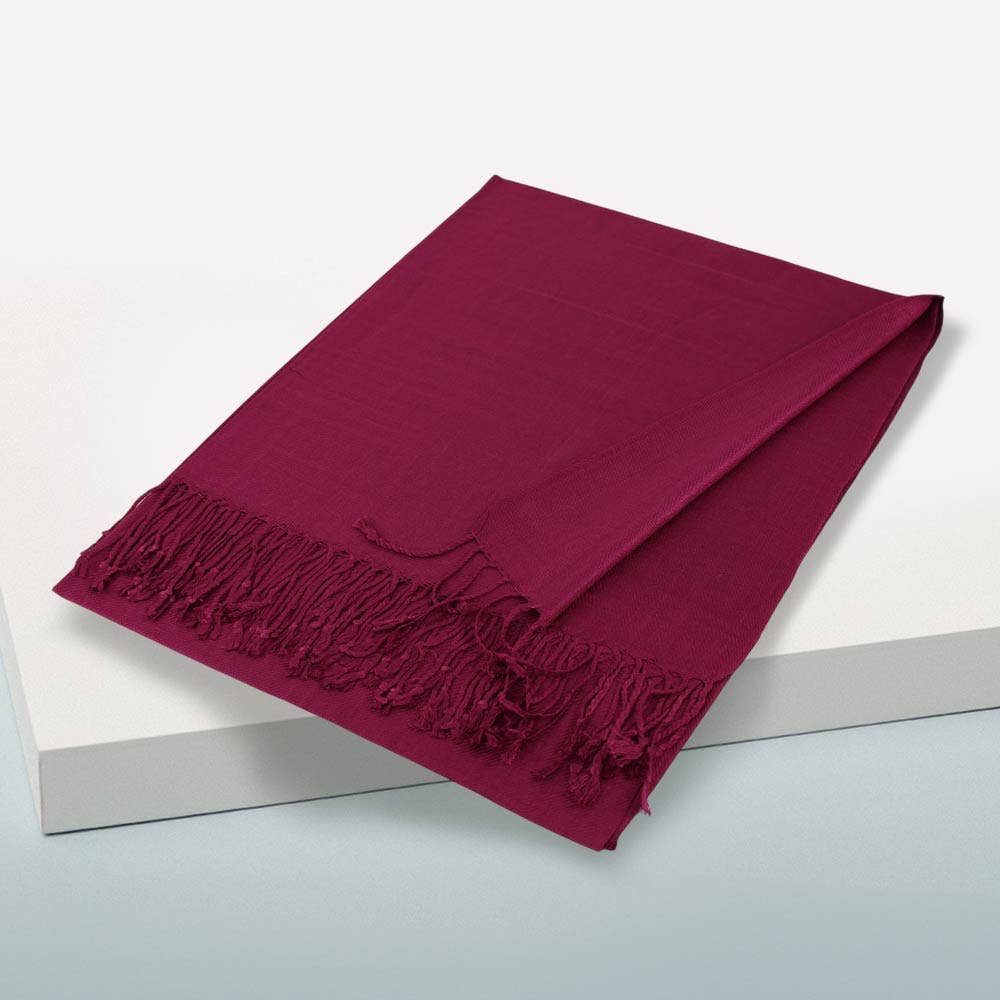 Sensibling Corp. - Vente Écharpe – femme - Écharpe châle unie en pashmina11