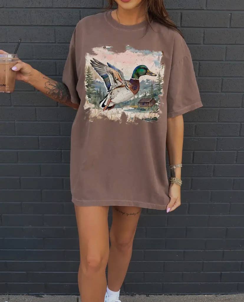 Blazing Oaks Clothing Company - Wholesale T-Shirt (Graphic) - Women's - Vintage Mallard Short Sleeve Shirt