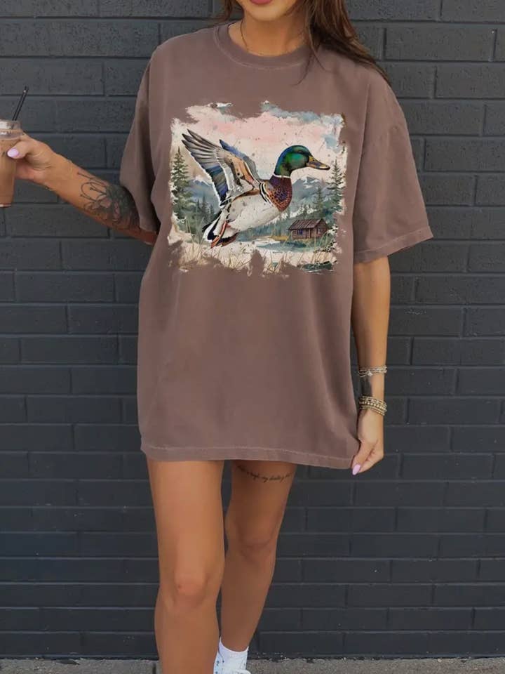 Blazing Oaks Clothing Company - Wholesale T-Shirt (Graphic) - Women's - Vintage Mallard Short Sleeve Shirt 0