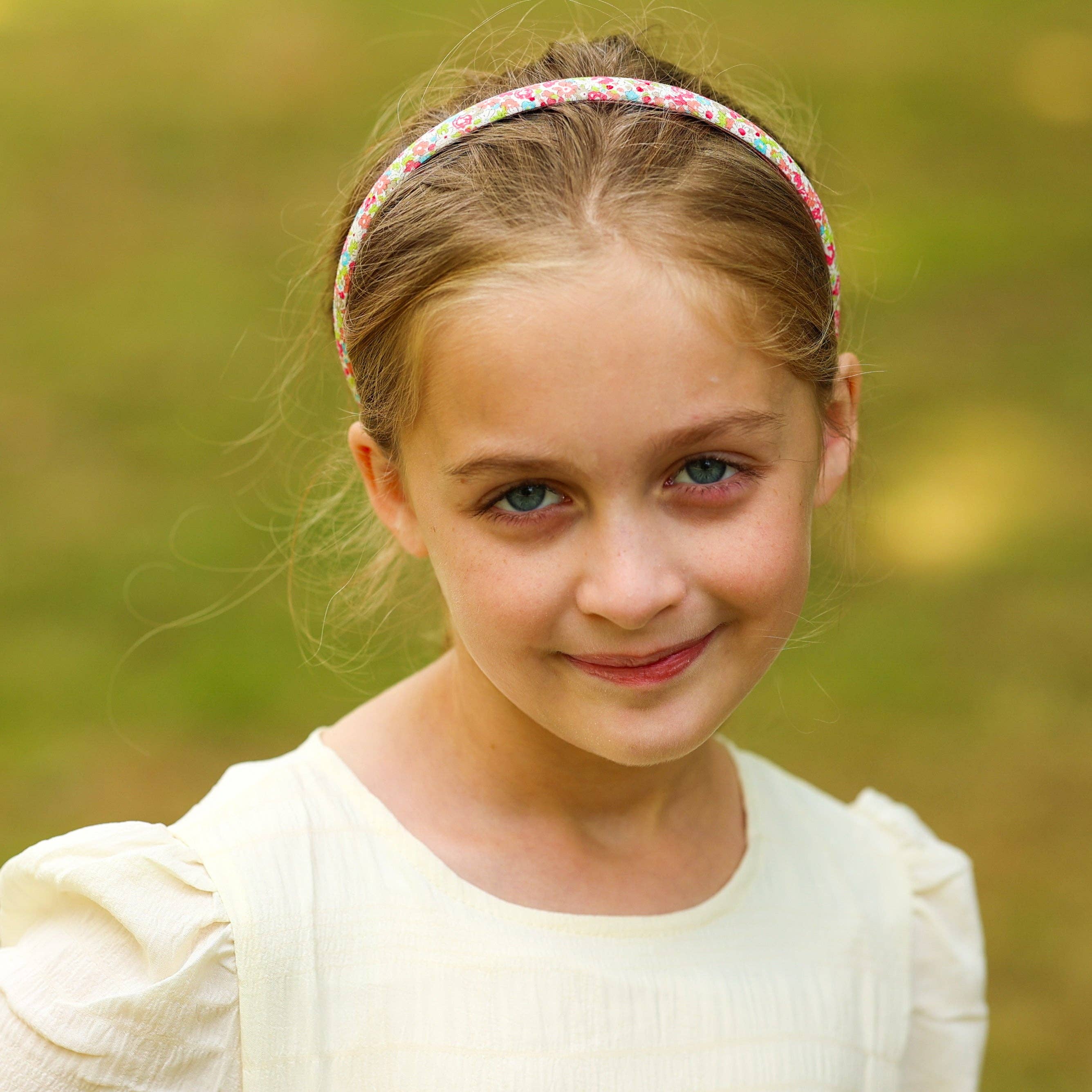 Frog Sac - Vente Serre-tête – enfant - Bandeau fin à fleurs - Accessoires pour cheveux antidérapants pour enfants6